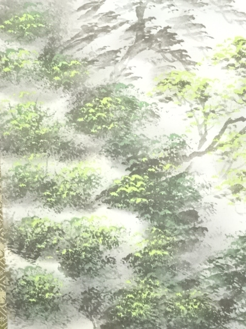 道具 ] - 道具 加藤進筆 彩色山水 肉筆絹本掛軸（共箱） | ネット